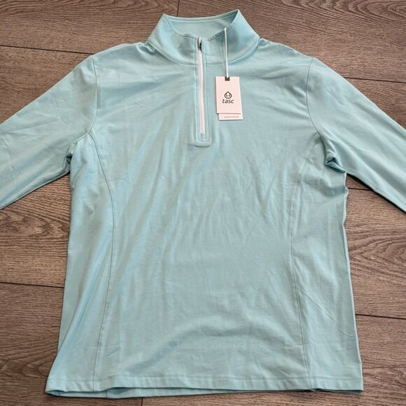 TASC Performance Women's Large Recess 1/4 Zip Pullover Blue NWT Golf Pickleball - Picture 1 of 6